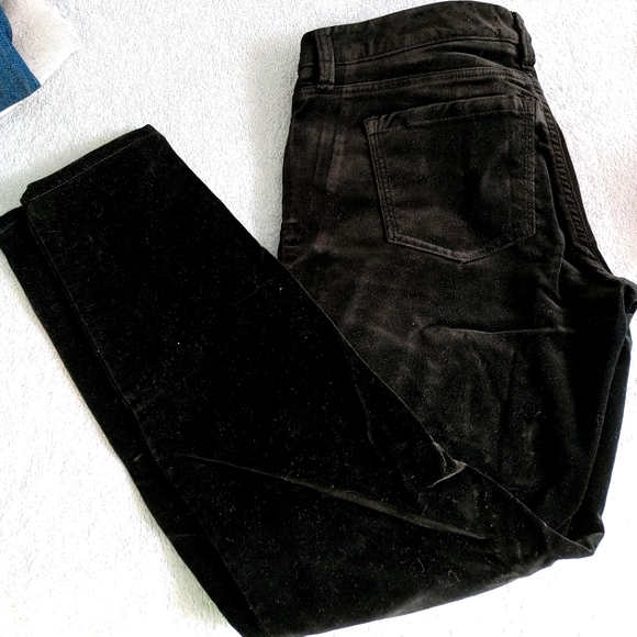 *SOLD* Banana Republic Black Velvet Pants - Picture 1 of 4